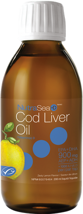 Nutrasea Cod Liver Oil + Vitamin D 200 ml - Lemon